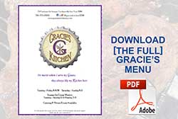 Download the main gracies kitchen menu